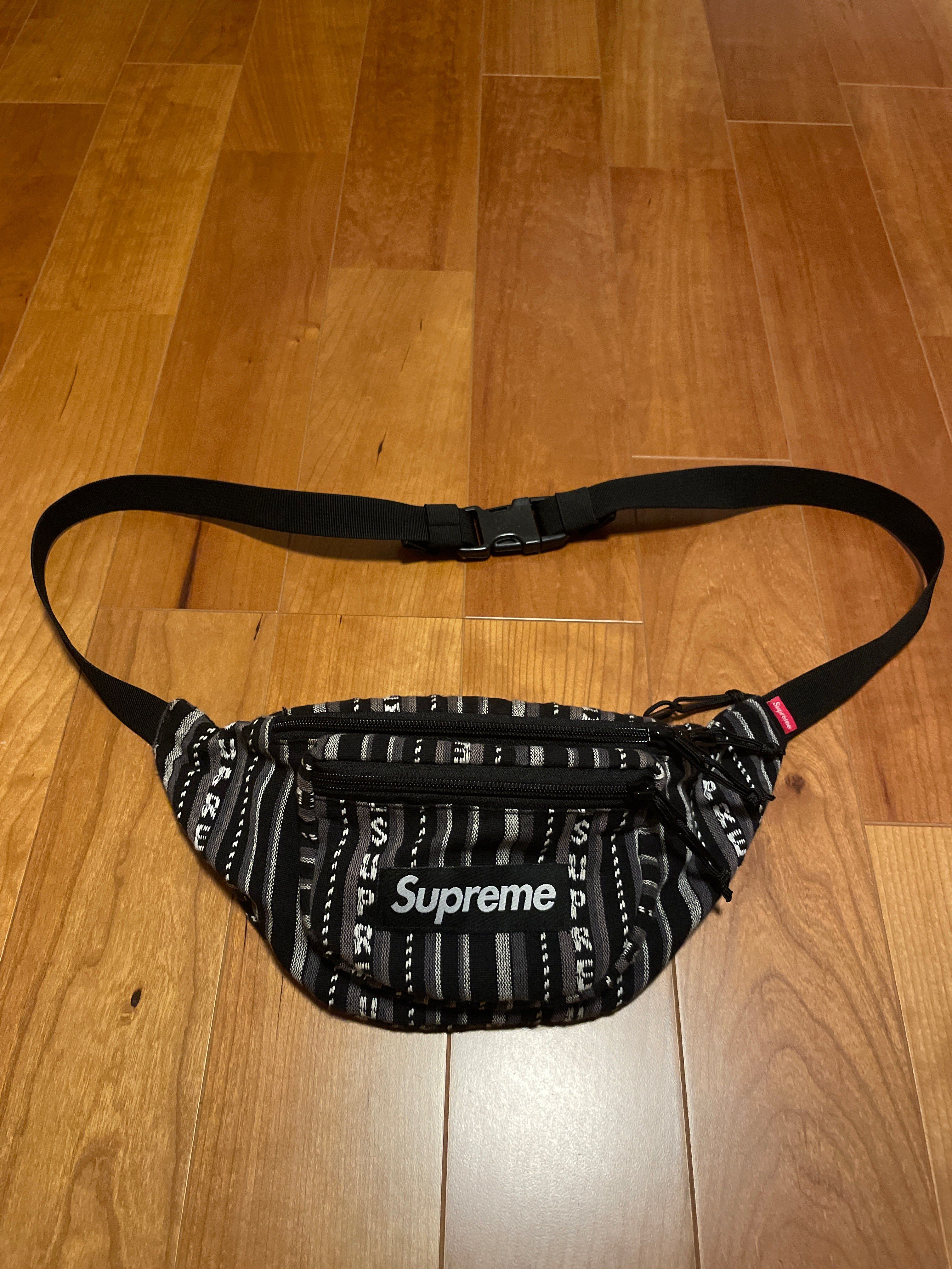 Supreme Woven Stripe Waist Bag 