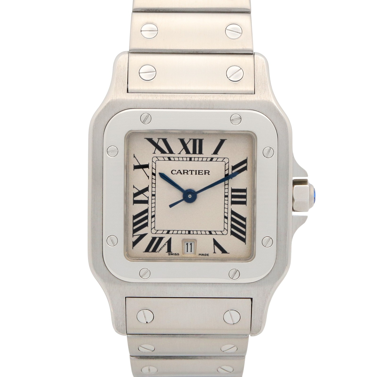 カルティエ CARTIER サントス ガルベ LM 腕時計 時計 ステンレススチール メンズ シルバー系 W20060D6 【中古】