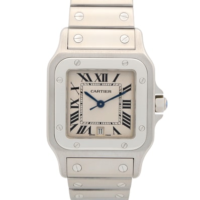 カルティエ CARTIER サントス ガルベ LM 腕時計 時計 ステンレススチール メンズ シルバー系 W20060D6 【中古】