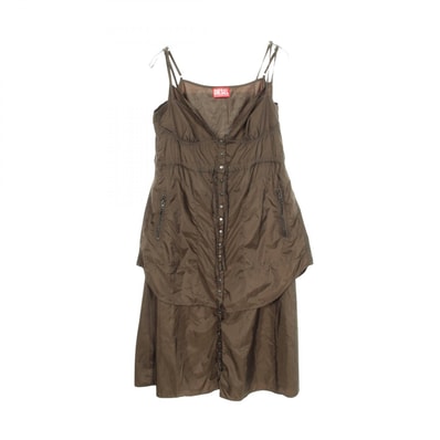ディーゼル DIESEL キャミ ワンピース 衣料品 トップス ポリエステル レディース カーキ系 【中古】