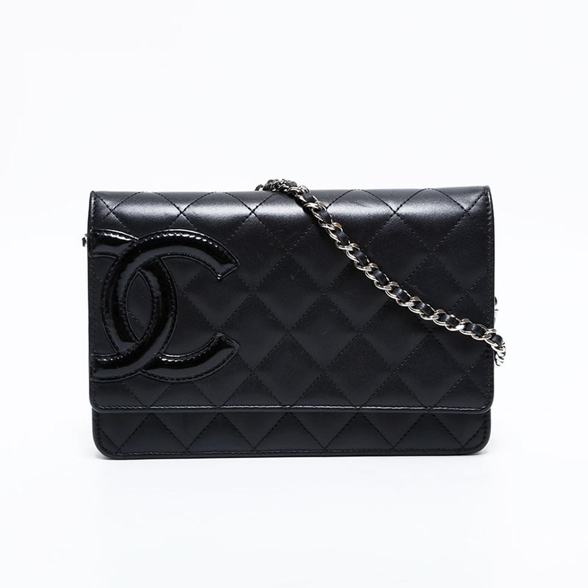 シャネル CHANEL 14番台 2010-2011 カンボンライン チェーン ウォレット ショルダーバッグ【中古】