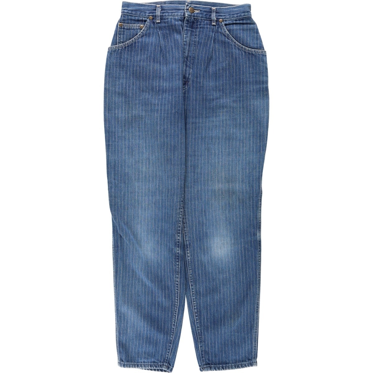 古着 80~90年代 リー Lee ストライプ柄 テーパードデニムパンツ USA製 レディースL(w29)相当 ヴィンテージ/eaa685014
