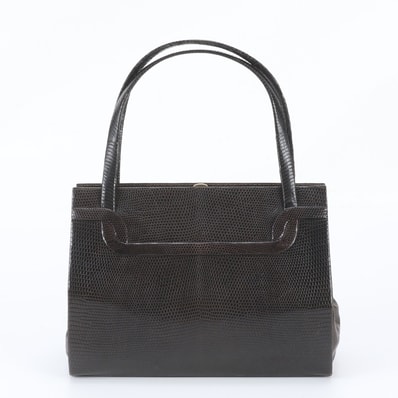 ■美品 クリスチャンディオール ハンドバッグ リザード レザー