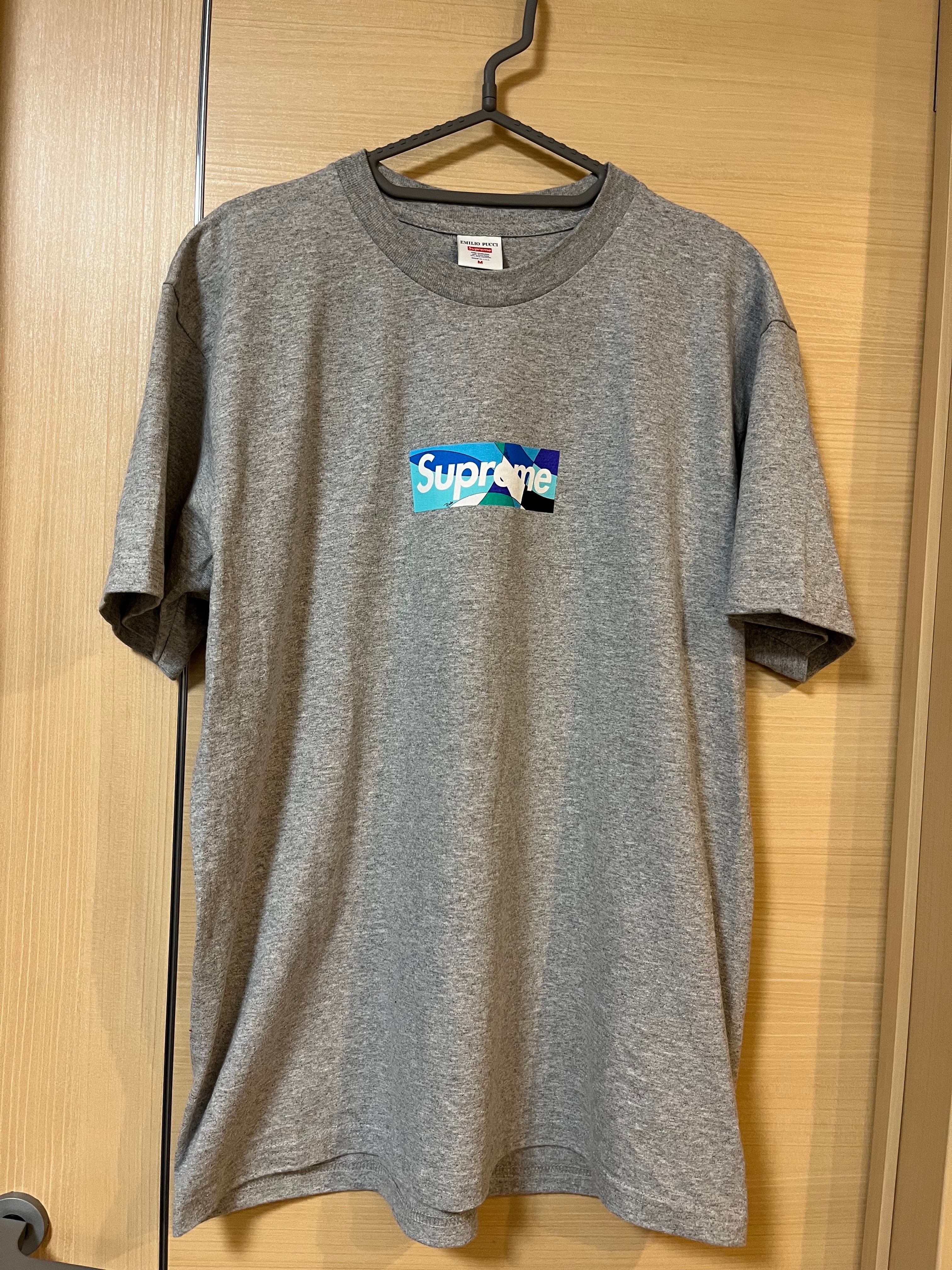 Supreme / Emilio Pucci® Box Logo Tee "Grey/Blue"