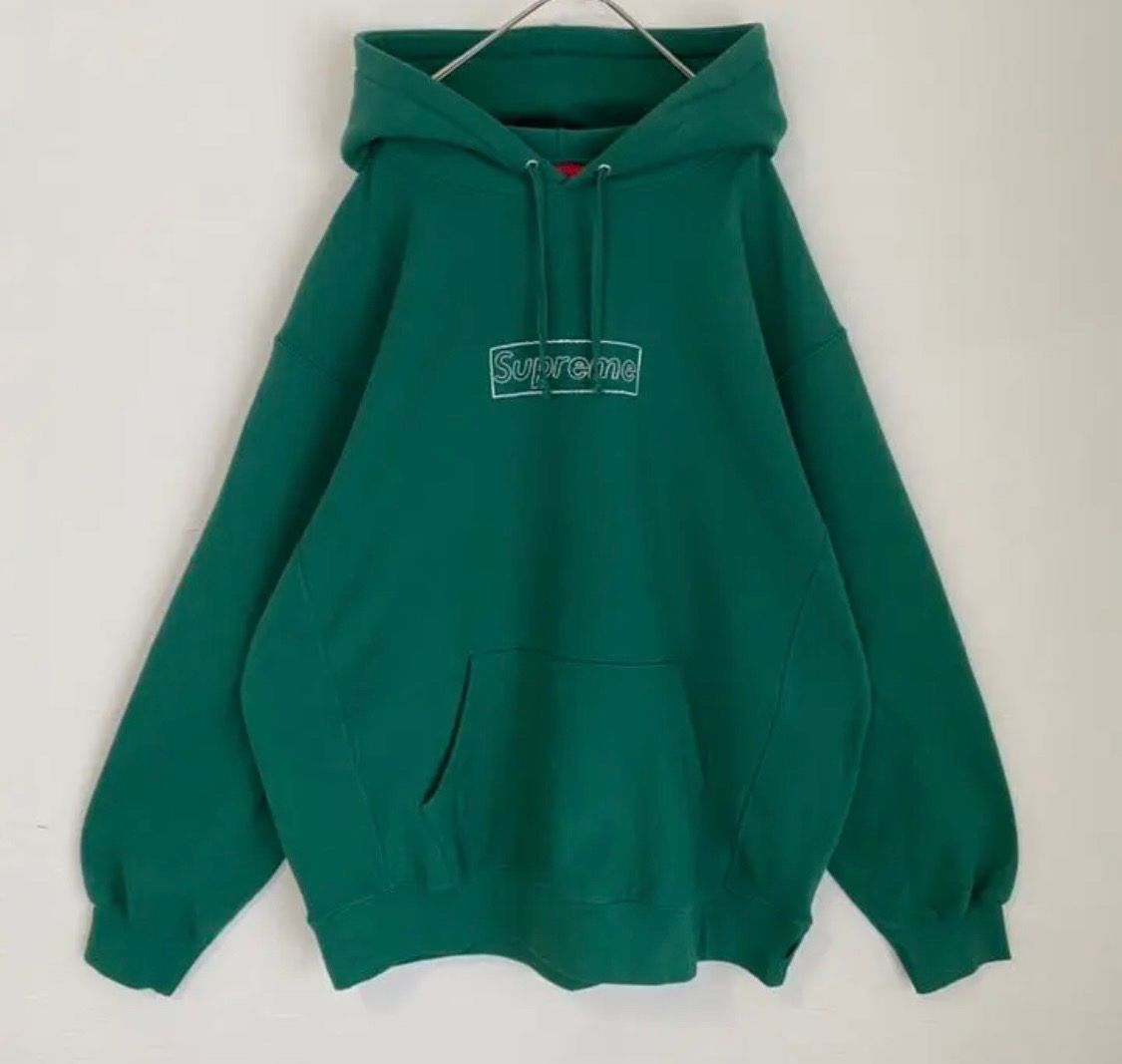 Supreme KAWS Chalk Logo Hooded Sweatshirt "Green"(2021)