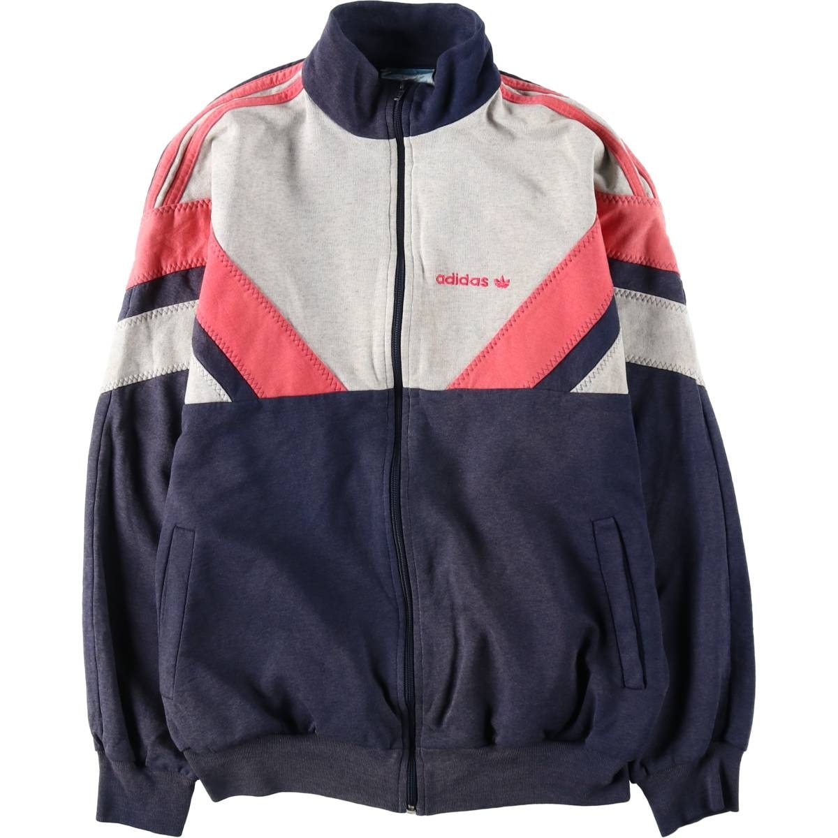 古着 70~80年代 アディダス adidas VENTEX社製 ATP フルジップスウェットシャツ トレーナー レディースL相当 ヴィンテージ/eaa649223