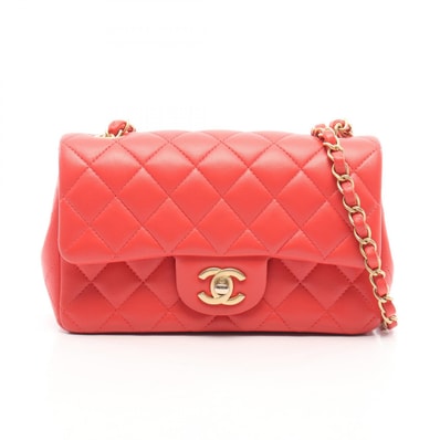 シャネル CHANEL ミニマトラッセ20 ショルダーバッグ バッグ ラムスキン(羊革) レディース ピンク系 A69900 【中古】