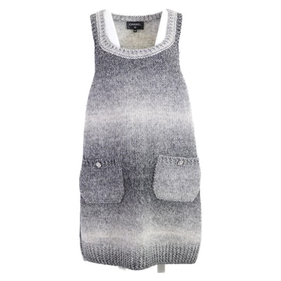 シャネル 【新品同様/国内正規】26SS P80728K11696 PAPER FIBER ノースリーブ ショートドレス 38