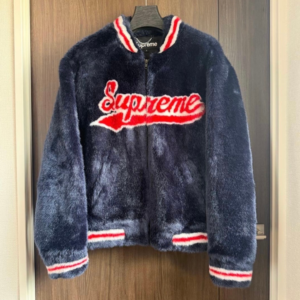 Supreme Faux Fur Varsity Jacket 