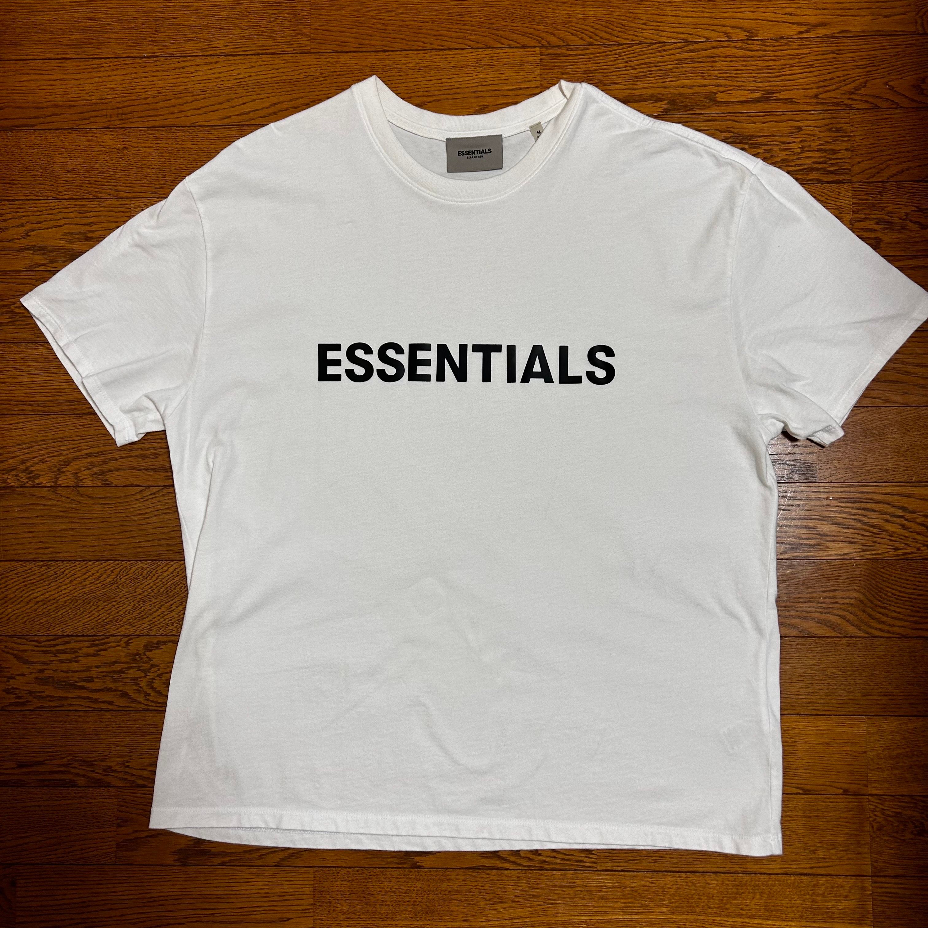 FEAR OF GOD ESSENTIALS 3D Silicon Applique Boxy T-Shirt "White"