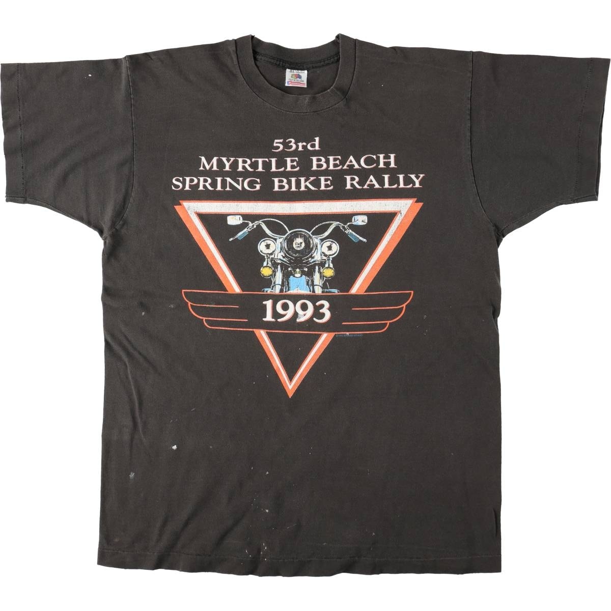 古着 90年代 フルーツオブザルーム FRUIT OF THE LOOM 53rd Myrtle Beach Spring Bike Rally モーターサイクル バイクTシャツ USA製 メンズXL相当 ヴィンテージ/eaa669655