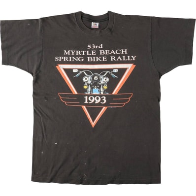 古着 90年代 フルーツオブザルーム FRUIT OF THE LOOM 53rd Myrtle Beach Spring Bike Rally モーターサイクル バイクTシャツ USA製 メンズXL相当 ヴィンテージ/eaa669655