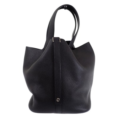エルメス HERMES ピコタンロック GM ハンドバッグ トリヨンクレマンス ブラック シルバー金具 レディース【中古】【Aランク】