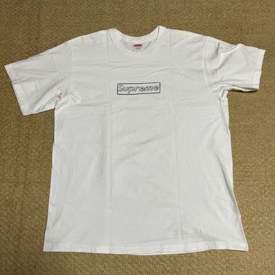 Supreme KAWS Chalk Logo Tee "White"