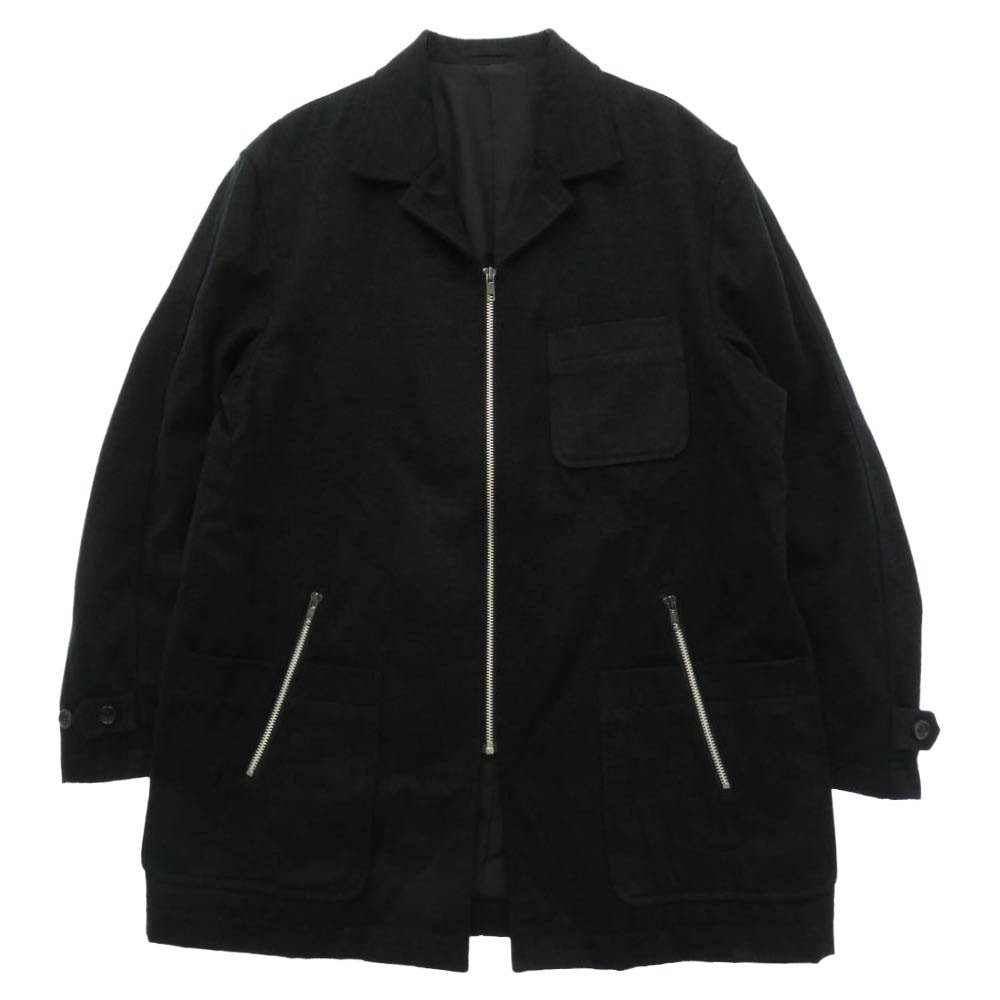 COMME des GARCONS HOMME コムデギャルソンオム 田中オム 90s ヴィンテージオム アーカイブ AD1996 HJ-080790 ウール ジップアップ ジャケット ブラック系【中古】