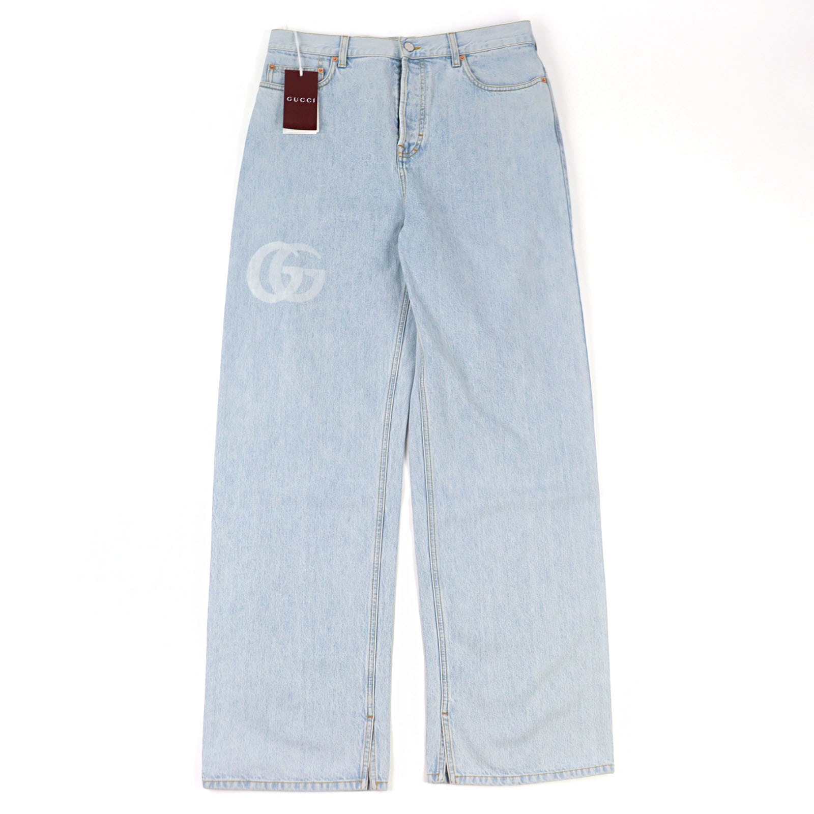 未使用品 グッチ デニムパンツ ライトブルー メンズ 34 815629