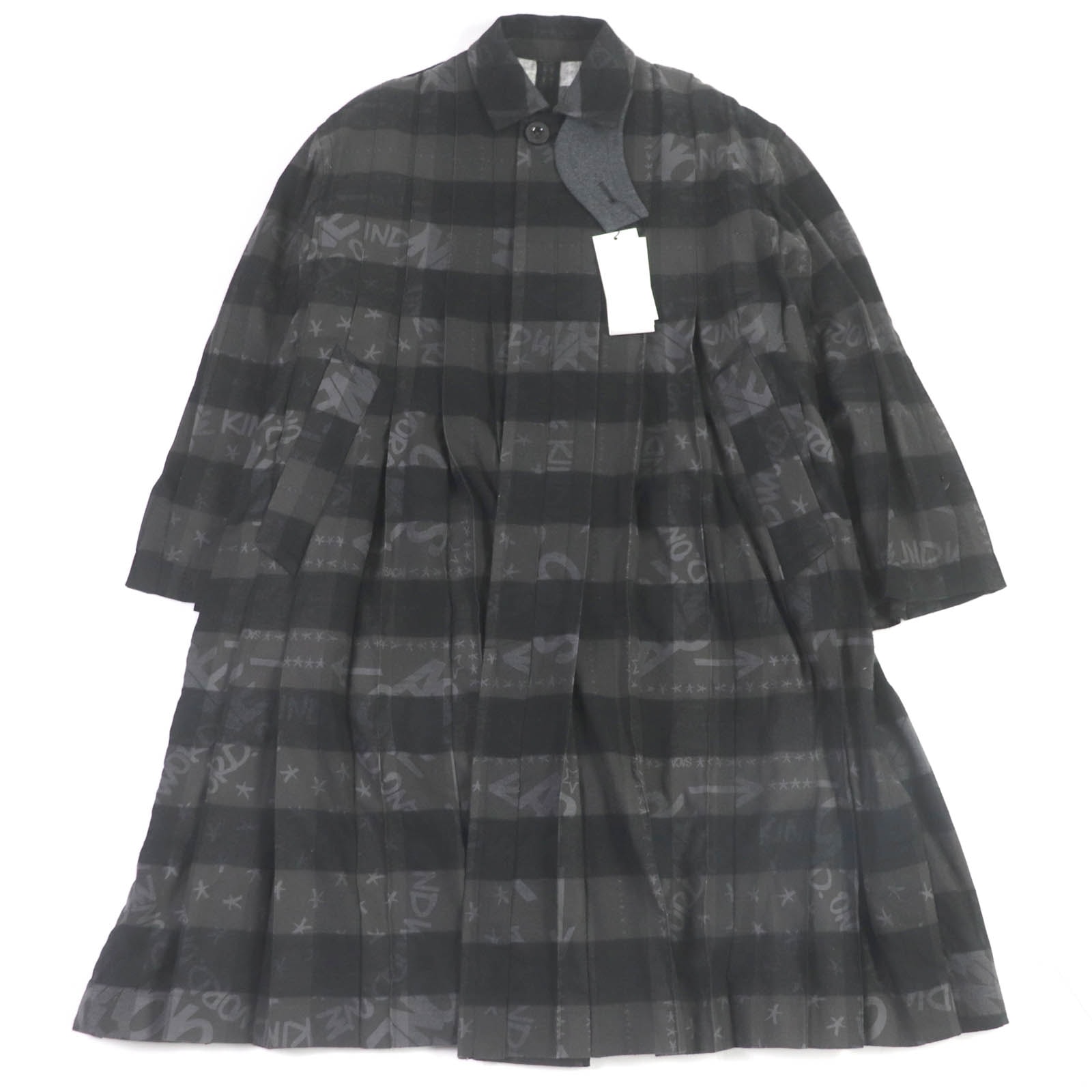 sacai Oversized Pleated Coat "Charcoal"