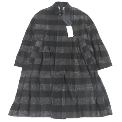 sacai Oversized Pleated Coat "Charcoal"