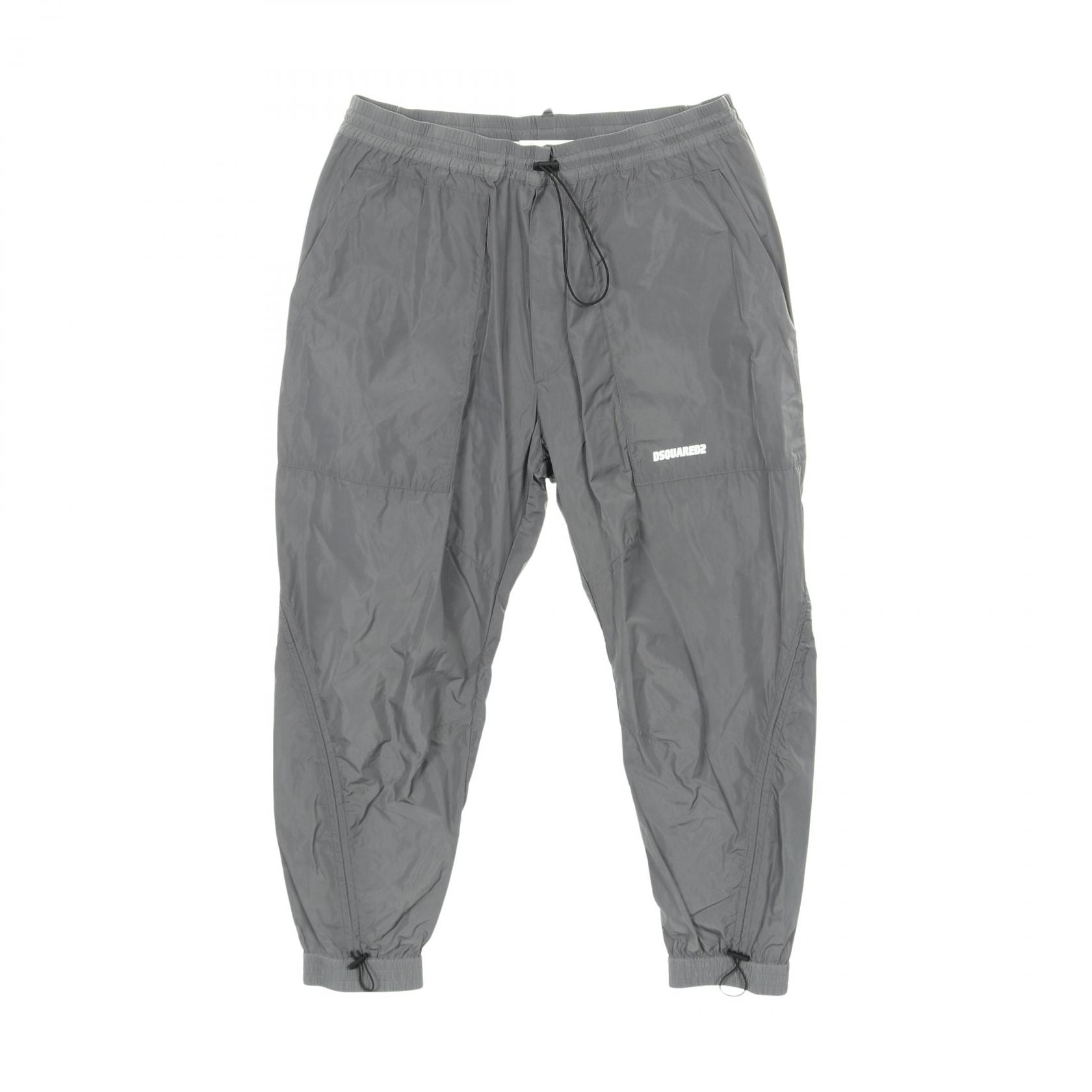 ディースクエアード DSQUARED2 Track pants in techno fabric パンツ グレー パンツ 衣料品 ボトムス ポリエステル メンズ グレー系 【中古】