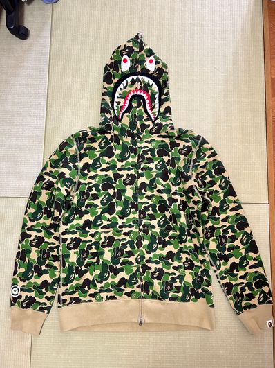 A BATHING APE ABC Camo Shark Full Zip Hoodie "Green"
