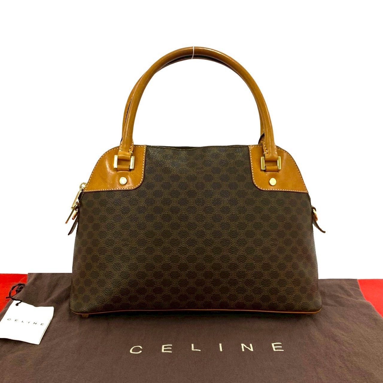 B (目立った傷や汚れなし)】CELINE セリーヌ マカダム ブラゾン