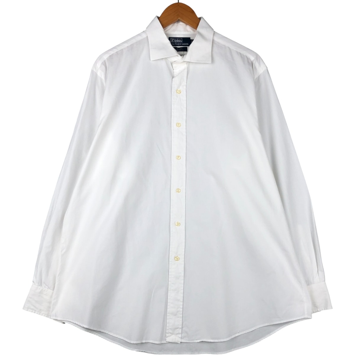 古着 ラルフローレン Ralph Lauren POLO by Ralph Lauren REGENT CUSTOM FIT ワイドカラー 長袖 コットンシャツ メンズXL相当/eaa591285