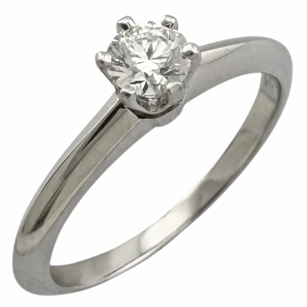 ティファニー ソリティア リング 指輪 9号 Pt950プラチナ ダイヤモンド レディース TIFFANY&Co. 中古