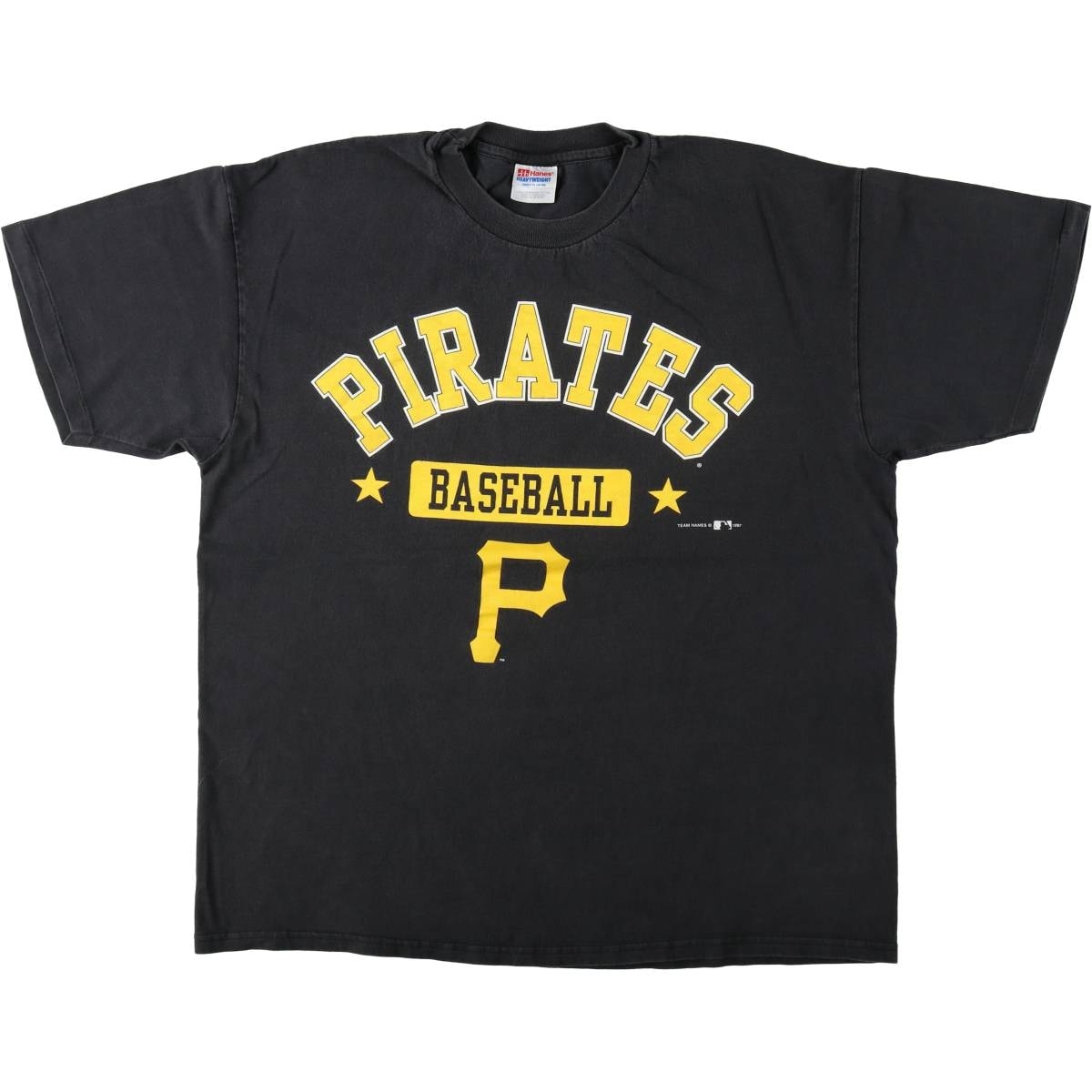 古着 90年代 ヘインズ Hanes HEAVYWEIGHT MLB PITTSBURGH PIRATES ピッツバーグパイレーツ スポーツプリントTシャツ メンズXL相当 ヴィンテージ/eaa621479