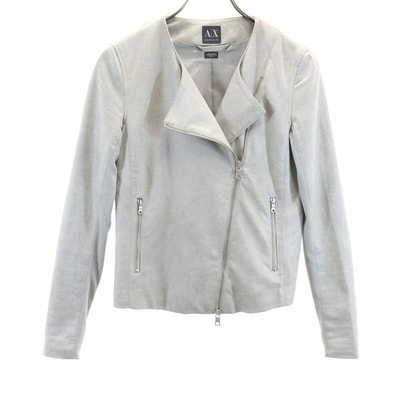 ARMANI EXCHANGE アルマーニエクスチェンジ スウェード ライダースジャケット XS グレー