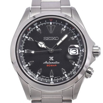 セイコー SEIKO 6R35-00E0 プロスペックス アルピニスト ブラック 自動巻き メンズ 良品 内箱付き 腕時計 N#151111