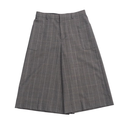 CELINE セリーヌ パンツ サイズ40 ワイド クロップドパンツ チェック柄 イタリア製 ブランド古着【中古】20251021/RA6407