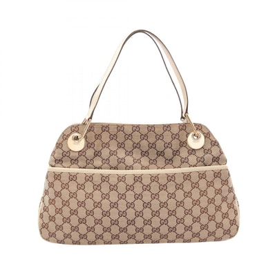 グッチ GUCCI GGキャンバス ショルダーバッグ バッグ キャンバス レザー レディース ベージュ系 / アイボリー系 121023 【中古】