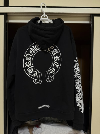 Chrome Hearts Horse Shoe Floral Pullover Hoodie "Black"