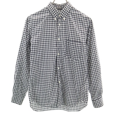 COMME des GARCONS SHIRT コムデギャルソンシャツ フランス製 ギンガムチェック 長袖 ボタンダウンシャツ S ブラック