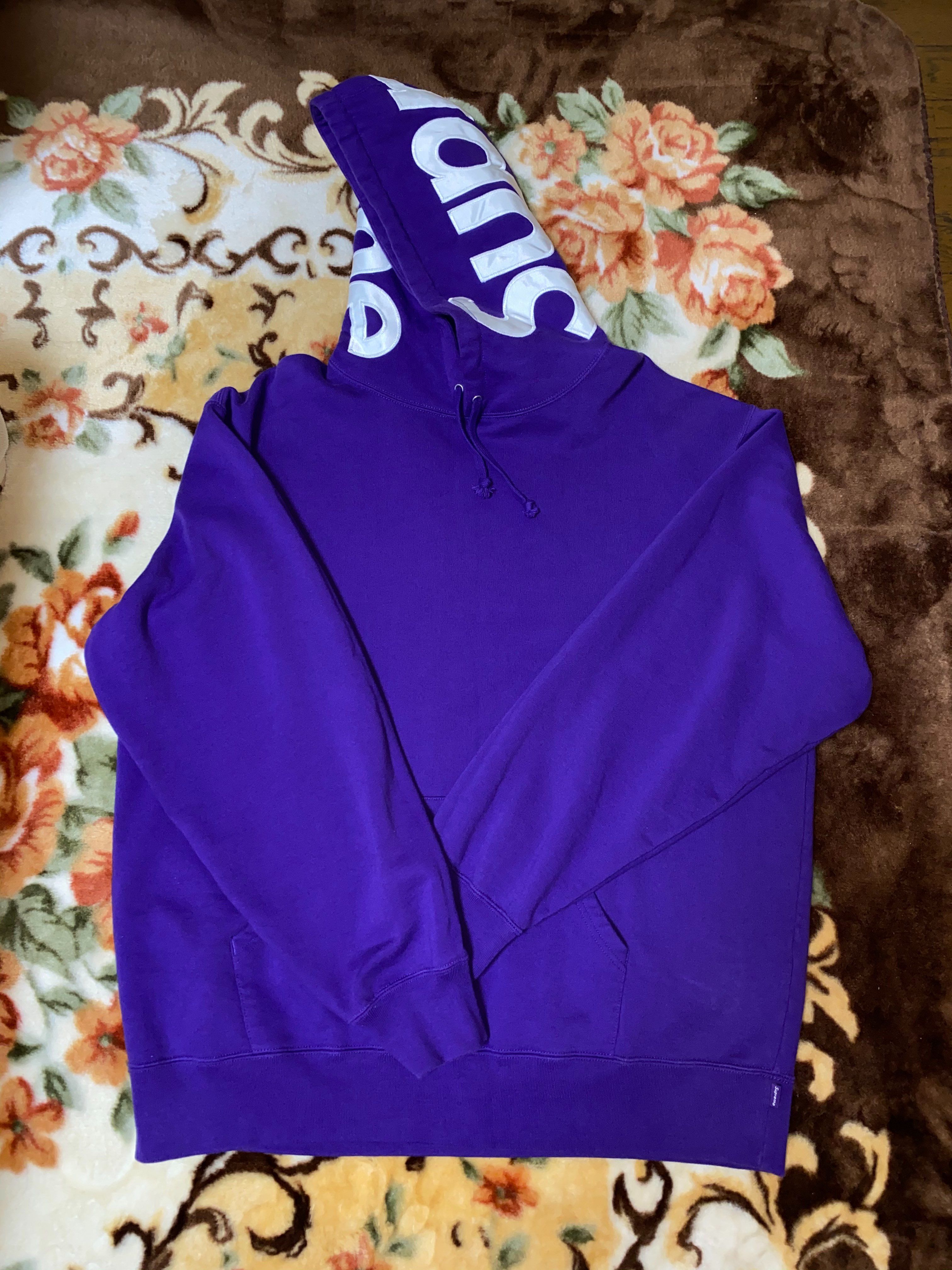 Supreme Contrast Hooded Sweatshirt "Purple"