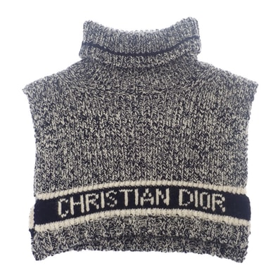 ディオール Dior タートル 11DWI316I007 ネックウォーマー ウール カシミヤ ブラック レディース【中古】【Aランク】