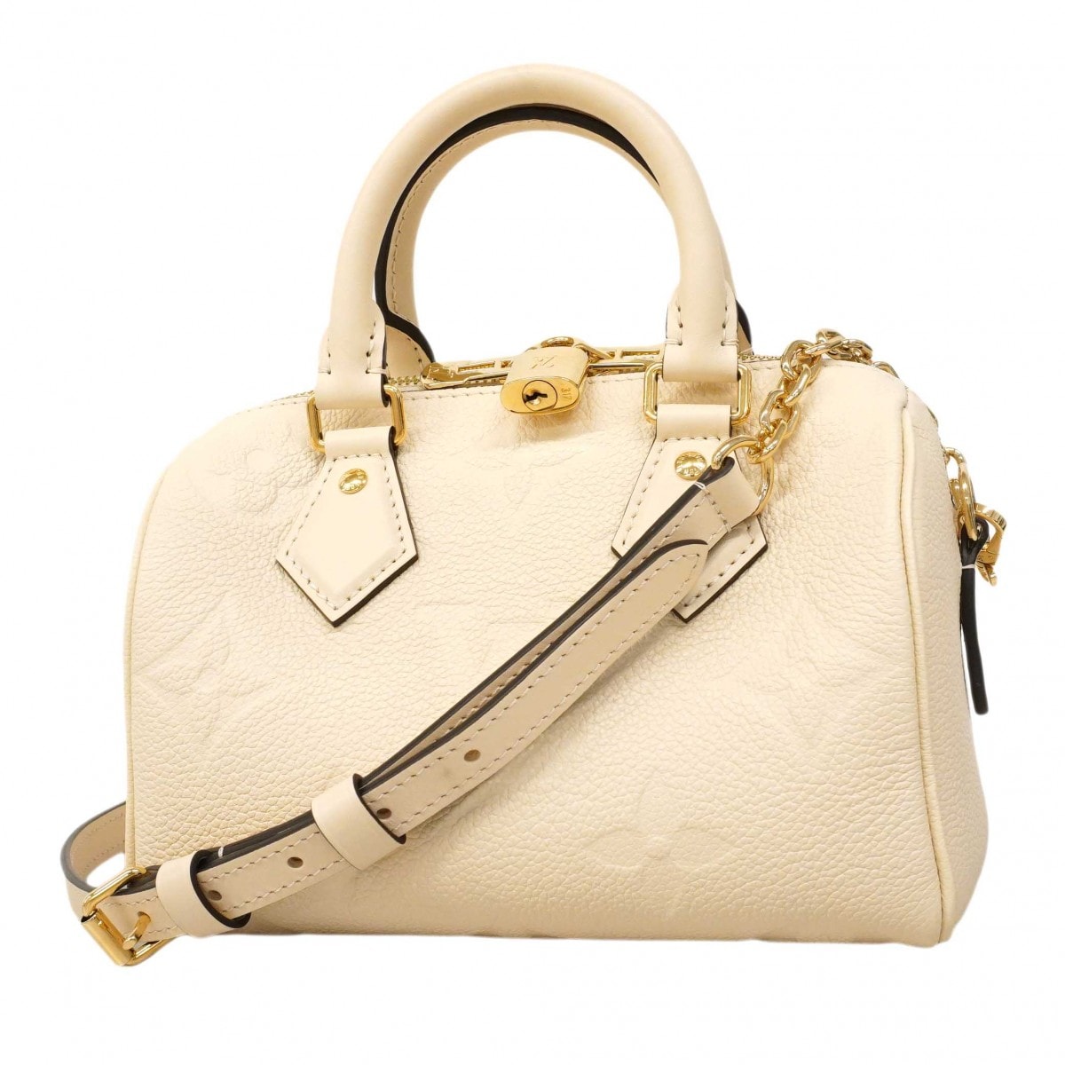 【6dd5067】ルイヴィトン ハンドバッグ モノグラム・アンプラント スピーディバンドリエール20 M58954 クレーム 2wayバッグ【中古】レディース