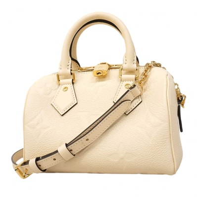 【6dd5067】ルイヴィトン ハンドバッグ モノグラム・アンプラント スピーディバンドリエール20 M58954 クレーム 2wayバッグ【中古】レディース