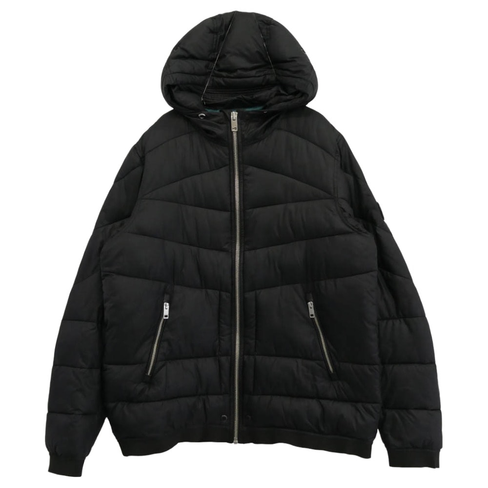 DIESEL ディーゼル ダウンジャケット フーデッド 中綿ジャケット ブラック系 L【中古】