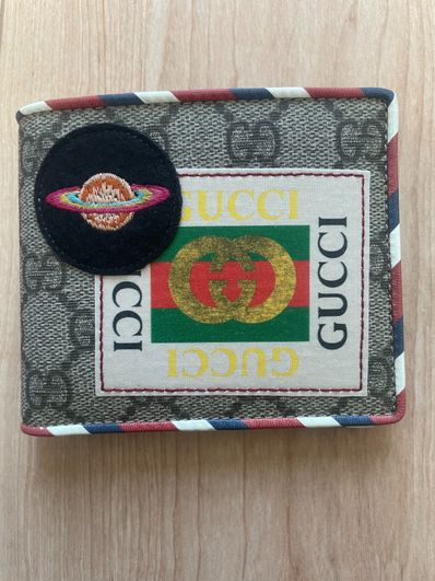 新品未使用 GUCCI グッチ ワッペン 二つ折り財布 UFO GGスプリーム
