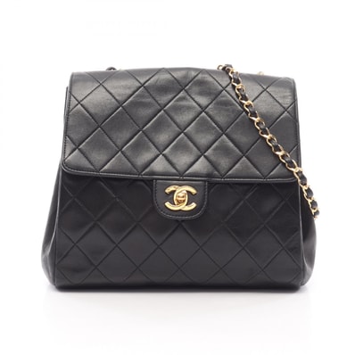 シャネル CHANEL マトラッセ ショルダーバッグ バッグ ラムスキン(羊革) レディース ブラック系 【中古】