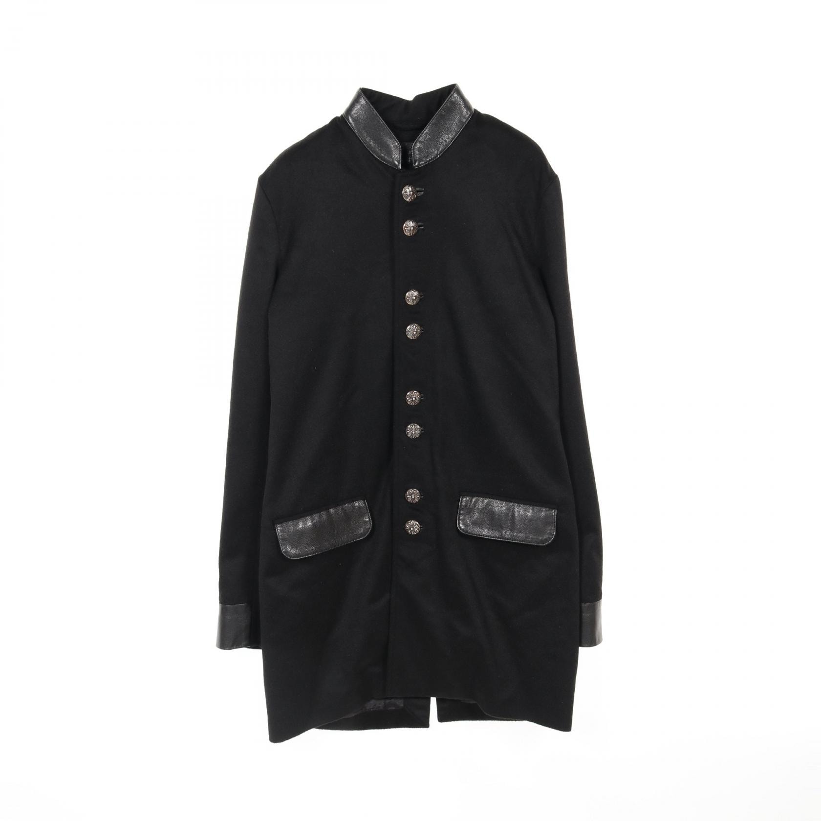Chrome Hearts Crossball Button Cashmere Cow Leather "Black"