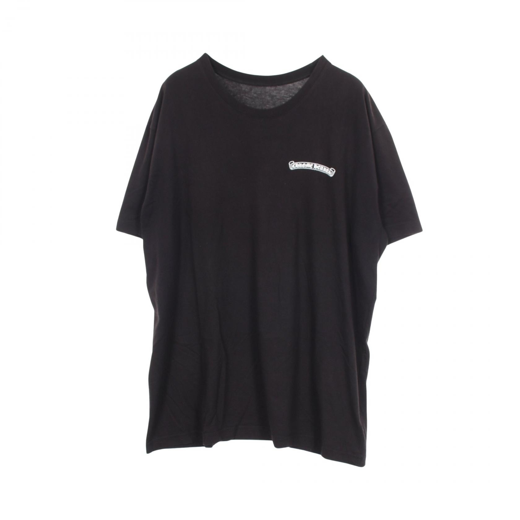 クロムハーツ CHROME HEARTS スクロールラベル ラスベガス限定 半袖Tシャツ 衣料品 トップス コットン メンズ ブラック系 【中古】