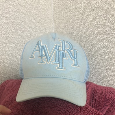 AMIRI Staggered AMIRI Logo Trucker "Air Blue"