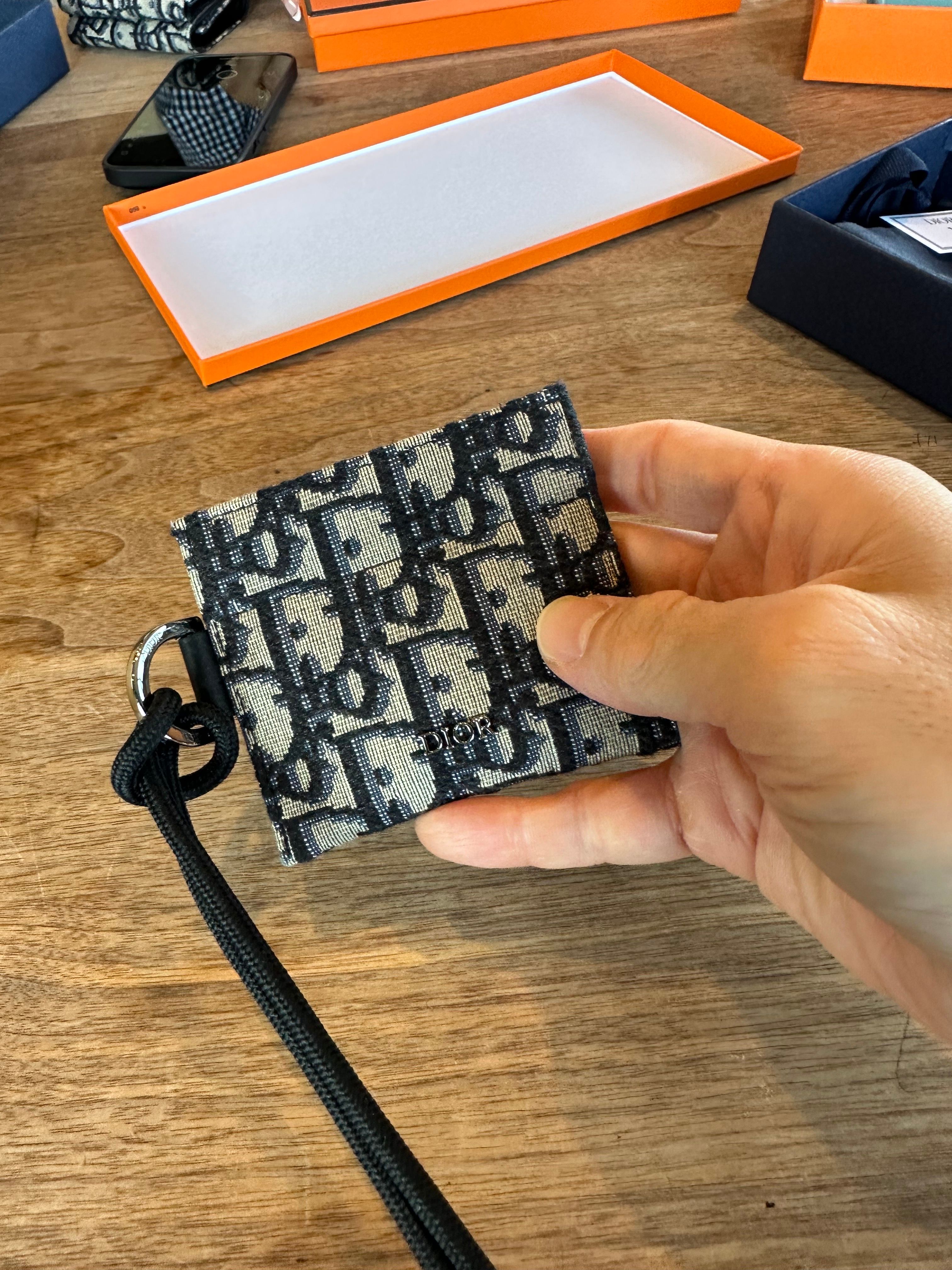 Dior D-Touch Coin Case Dior Oblique Jacquard "Beige/Black"