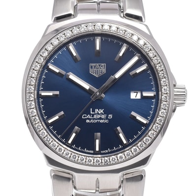 タグホイヤー TAG HEUER WBC2113.BA0603 リンク キャリバー5 ダイヤモンドベゼル 自動巻き メンズ 良品 箱・保証書付き 腕時計 R#148716