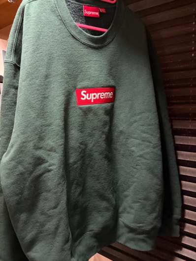 Supreme Box Logo Crewneck "Dark Pine" (22FW)