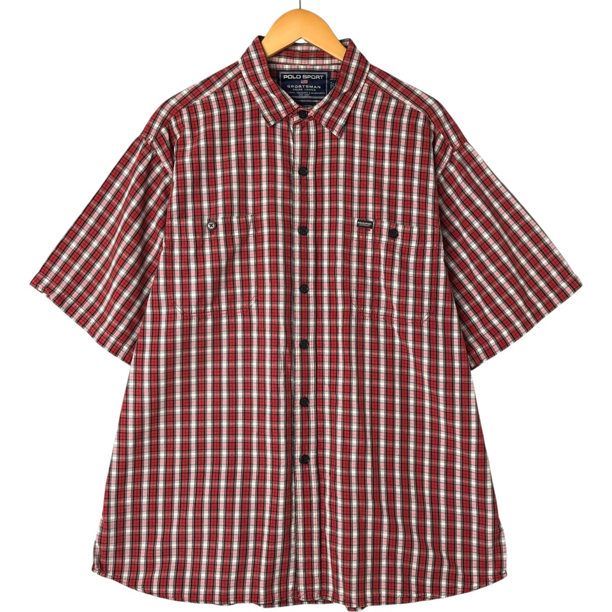 古着 ラルフローレン Ralph Lauren POLO SPORT ポロスポーツ 半袖チェックシャツ メンズXL相当/eaa544770