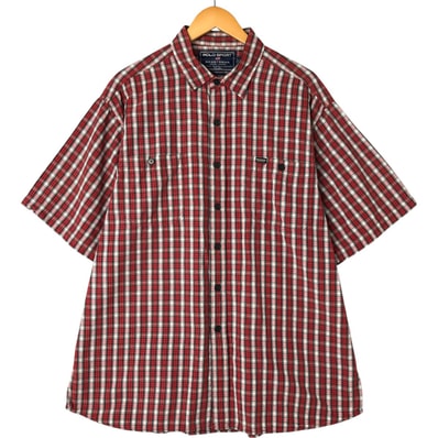 古着 ラルフローレン Ralph Lauren POLO SPORT ポロスポーツ 半袖チェックシャツ メンズXL相当/eaa544770