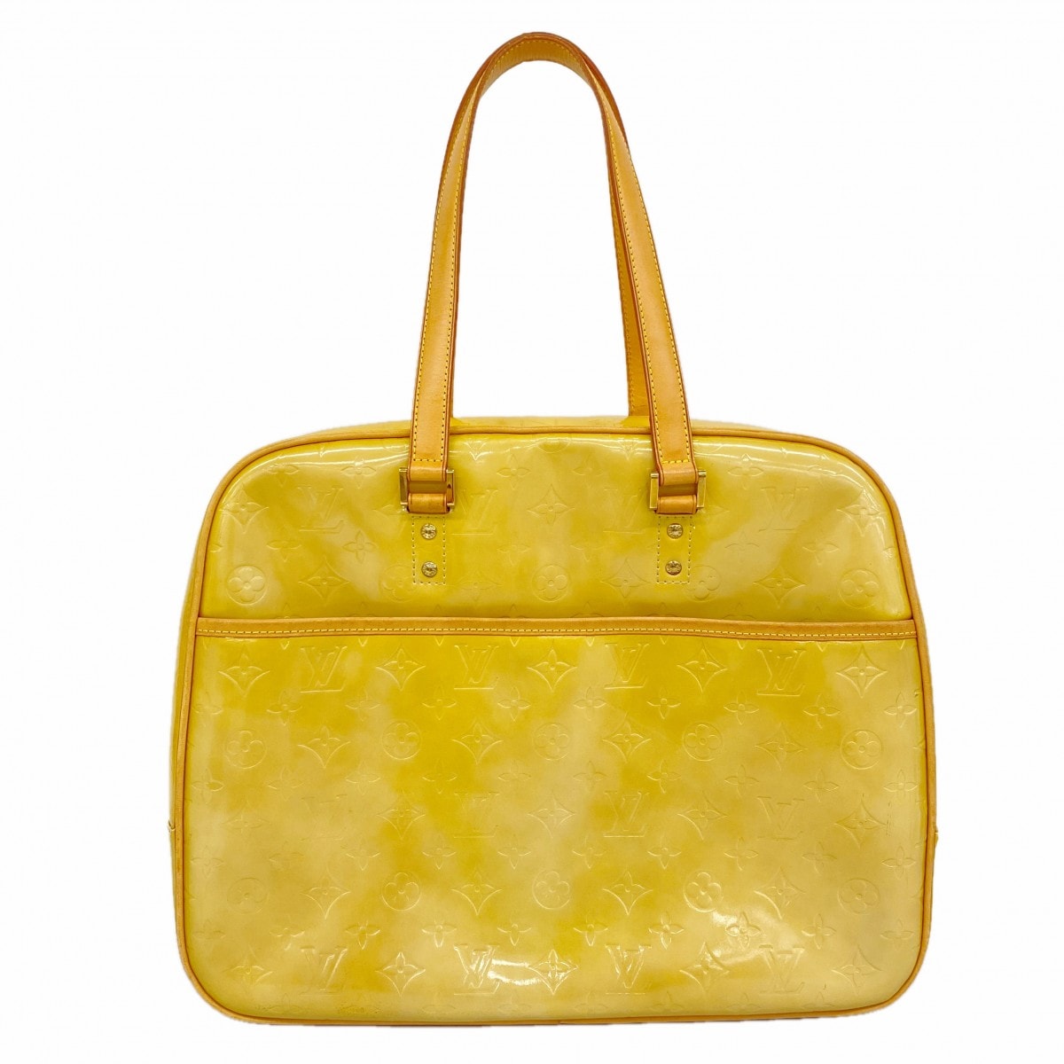 【6dc3302-k】ルイヴィトン トートバッグ ヴェルニ サットン M91139 ベージュ【中古】レディース